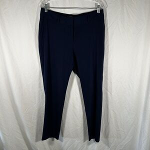 Laundry by Shelli Segal Dress Pants Women's 10 Blue Mid Rise Button Zip